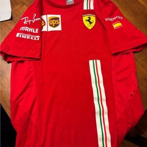 Ferrari F1 puma 2020 fast and furious Red jersey Shirt size large worn once